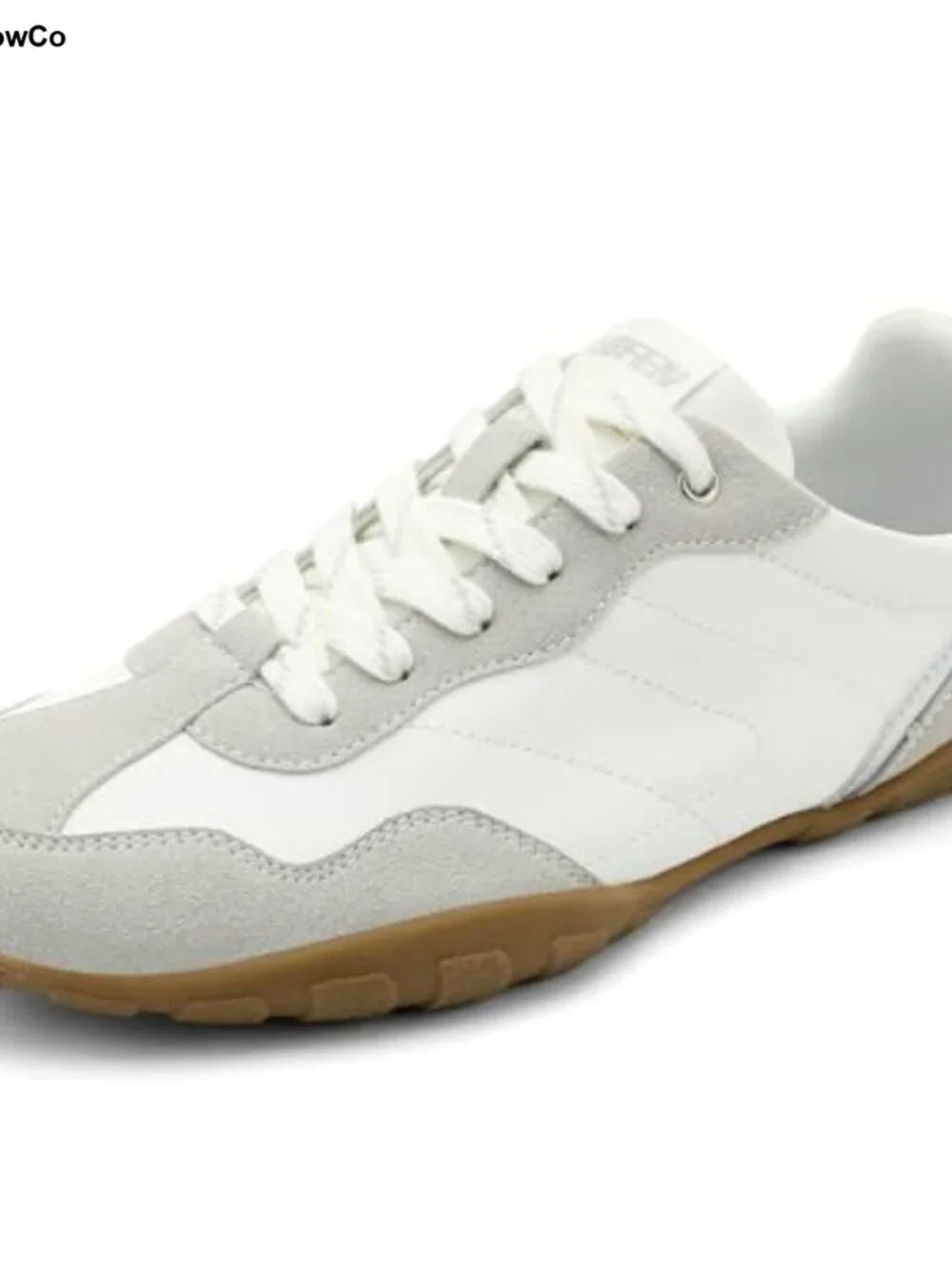 Retro Zero Drop Walking Sneakers for Women - Lightweight Oxford & Faux Suede